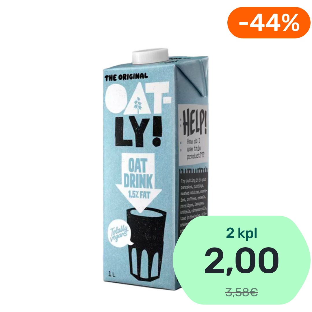 Oatly Kaurajuoma 1,5% rasvaa 1l