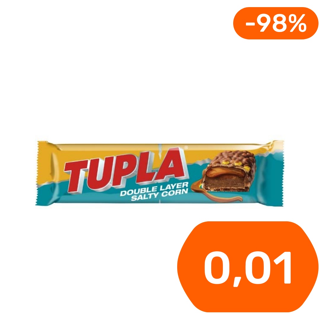 Tupla Double Layer Salty Corn suklaapatukka 48g