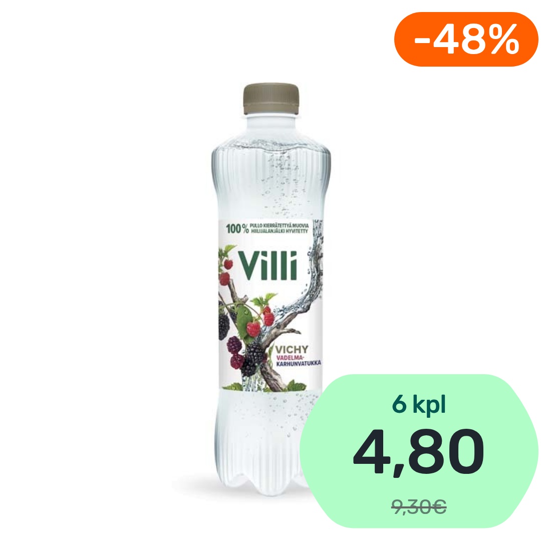 Villi Vichy Vadelma-Karhunvatukka kivennäisvesi 500ml