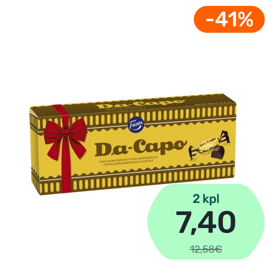 Fazer DaCapo tummasuklaakonvehti 295g