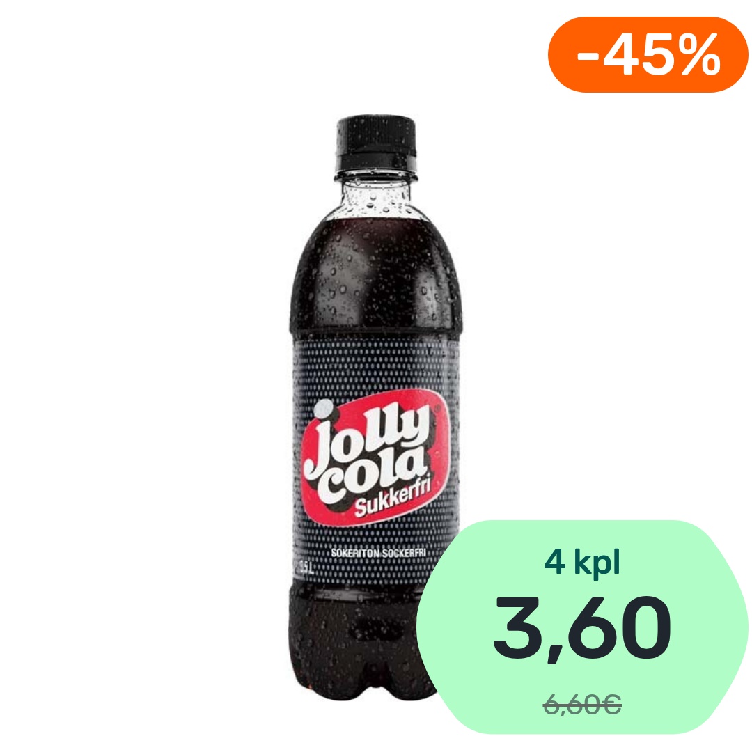 Jolly Cola Virvoitusjuoma sokeriton 500ml