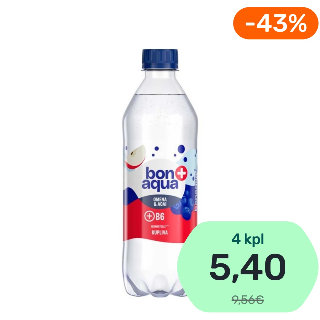Bonaqua+ Omena & Acai kivennäisvesi 500ml