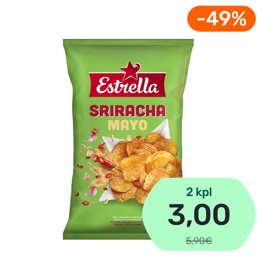 Estrella Sriracha Mayo perunalastu 275g