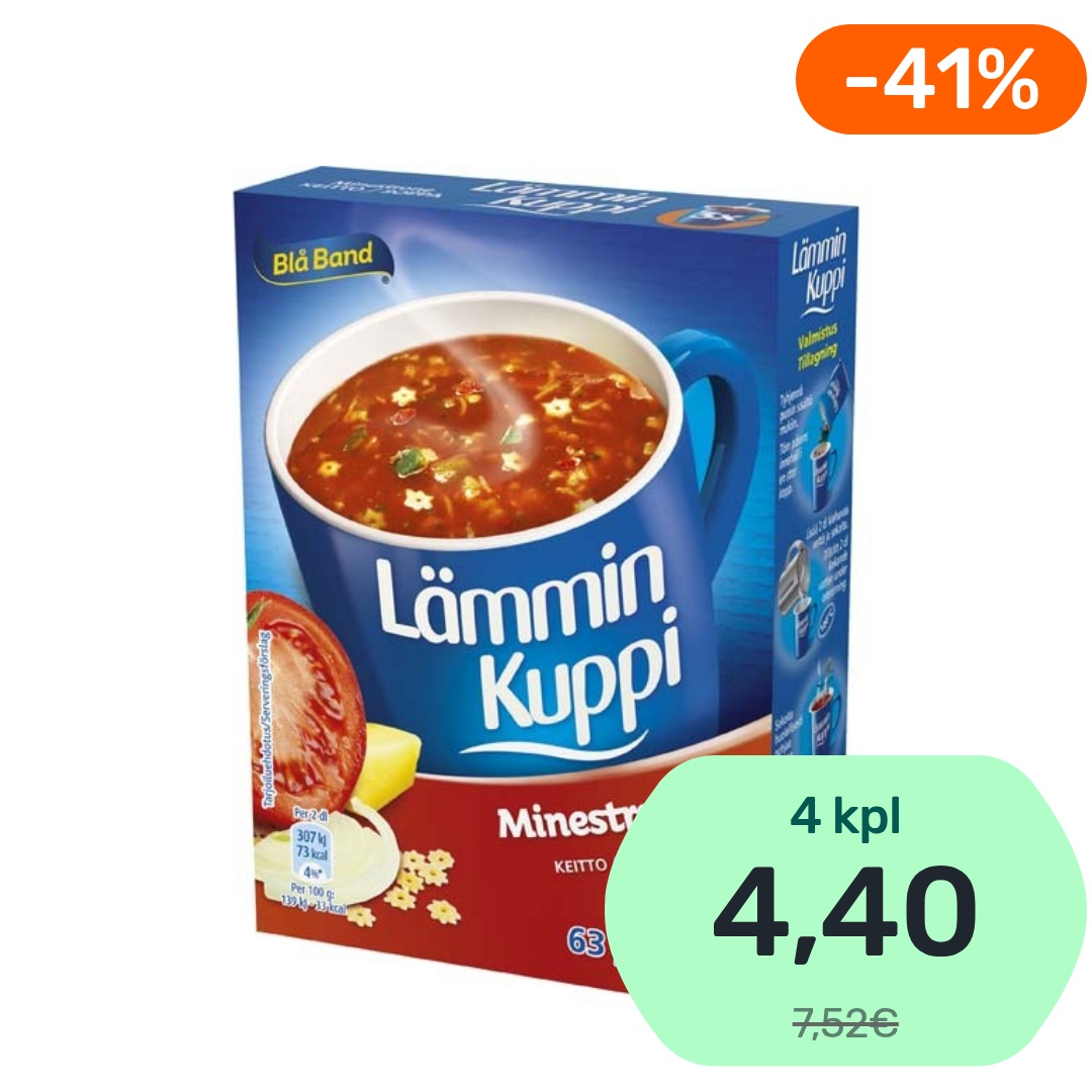 Blå Band Lämmin Kuppi Minestrone keitto 63g