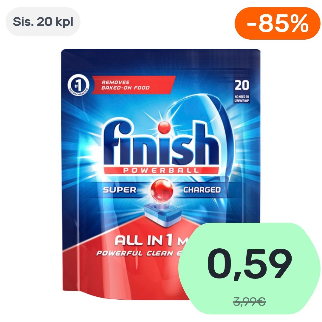 20kpl - Finish All in 1 Max konetiskitabletti