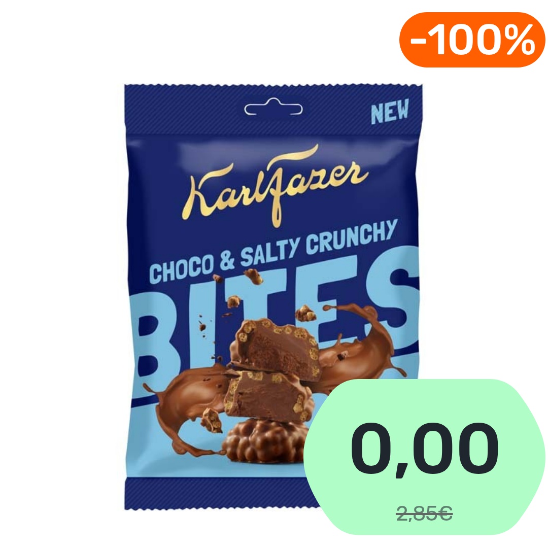 Karl Fazer Choco & Salty Crunchy Bites suklaamakeinen 94g