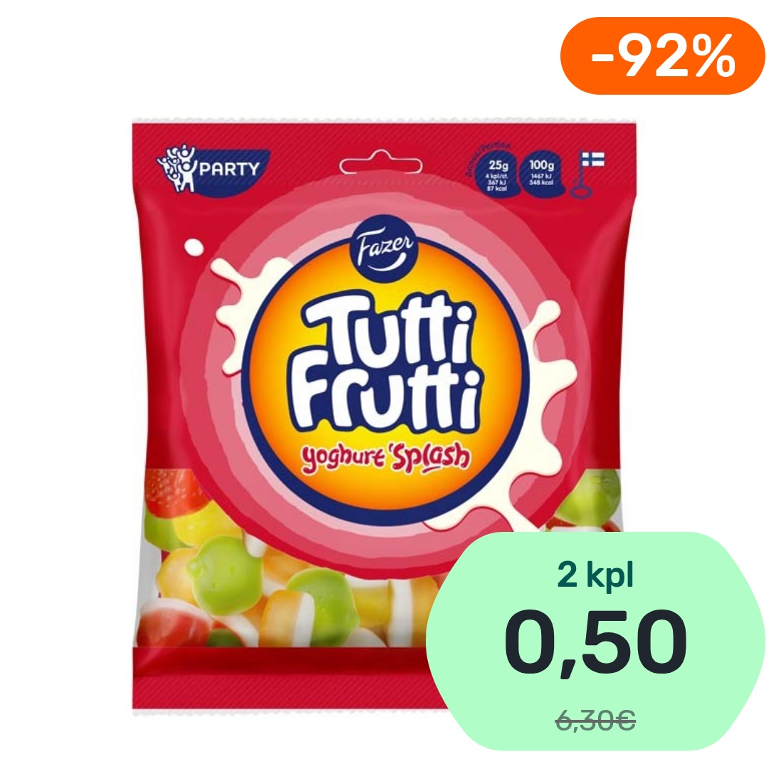 Fazer Tutti Frutti Yoghurt Splash makeissekoitus 350g