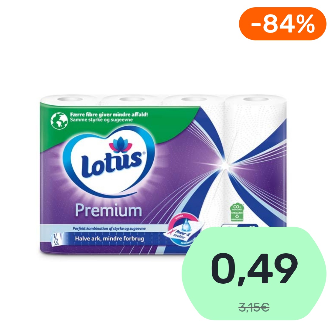 Lotus Premium talouspaperi puoliarkki 4rll