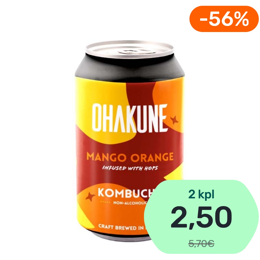 Ohakune Kombucha Mango teejuoma 330ml