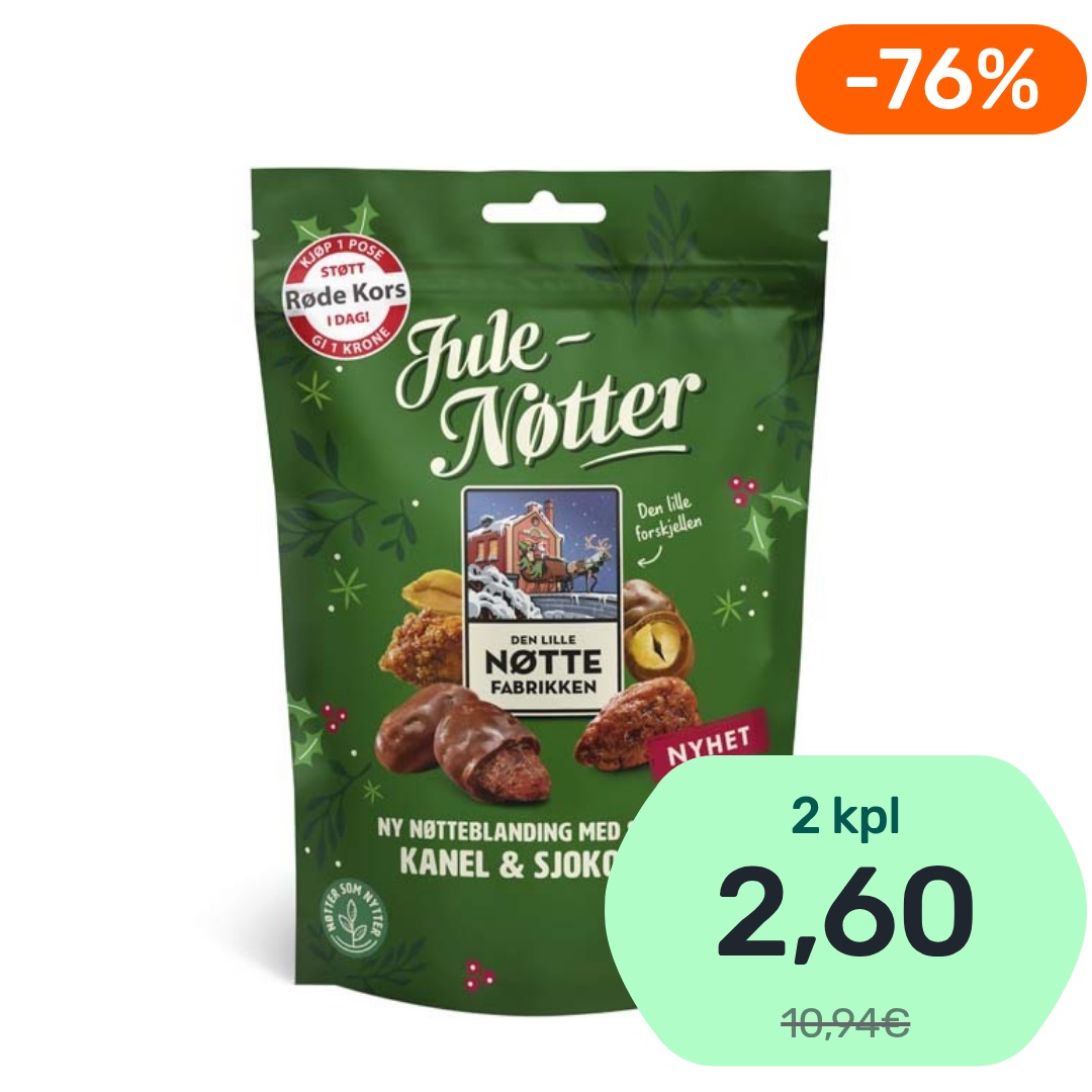 Den Lille Nøttefabrikken Joulupähkinät pähkinäsekoitus 150g