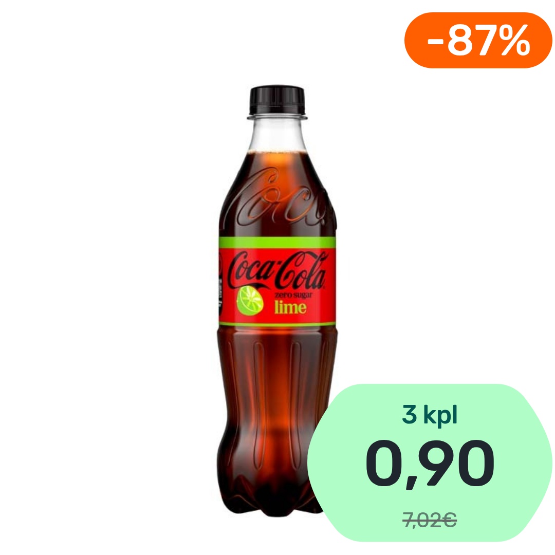 Coca-Cola Zero Sugar Lime virvoitusjuoma 500ml