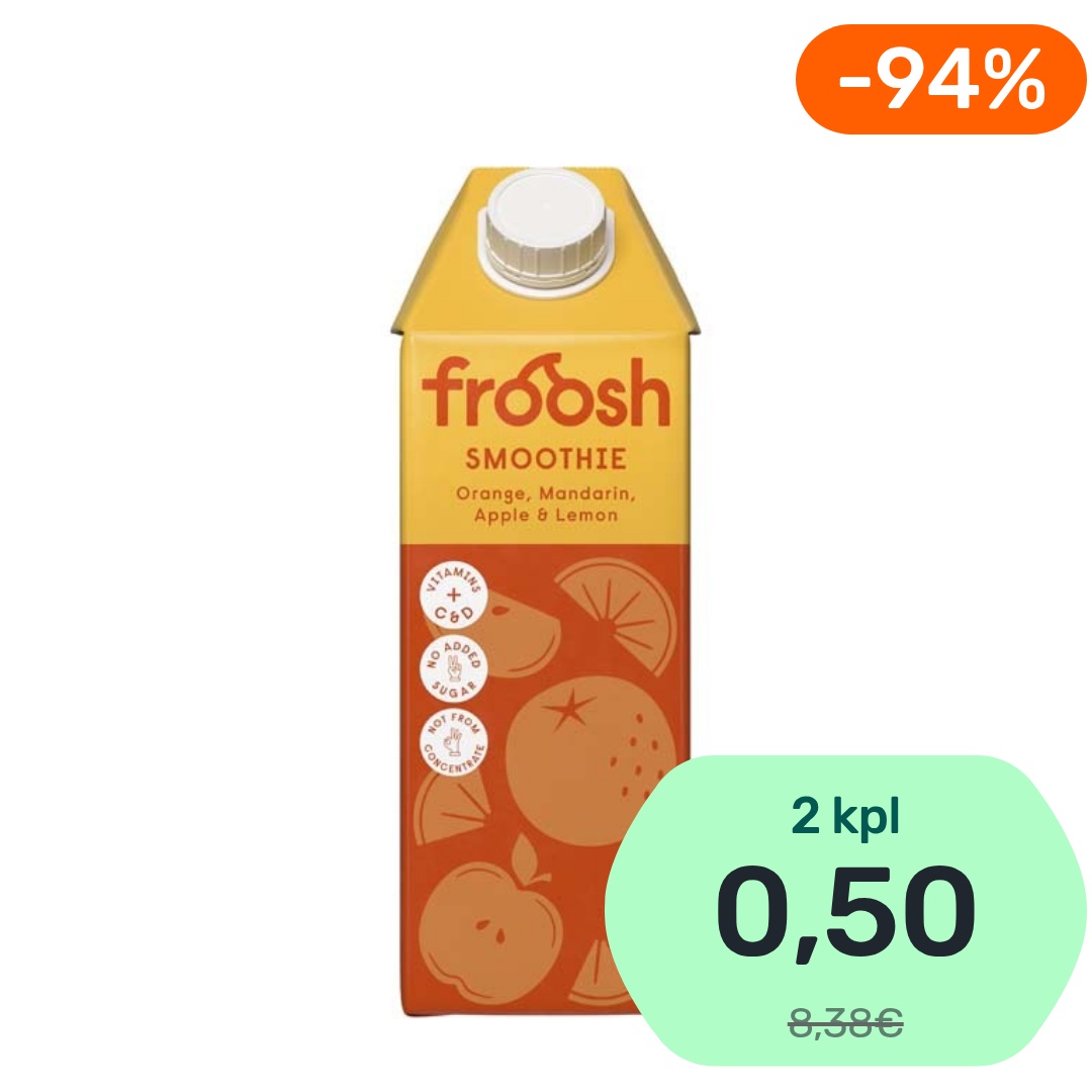 Froosh Smoothie Appelsiini, mandariini, omena & sitruuna hedelmäsmoothie 750ml