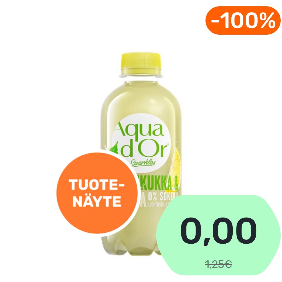 TUOTENÄYTE Aqua d'Or Sparkles Seljankukka ja Sitruuna hiilihapotettu juoma 300ml