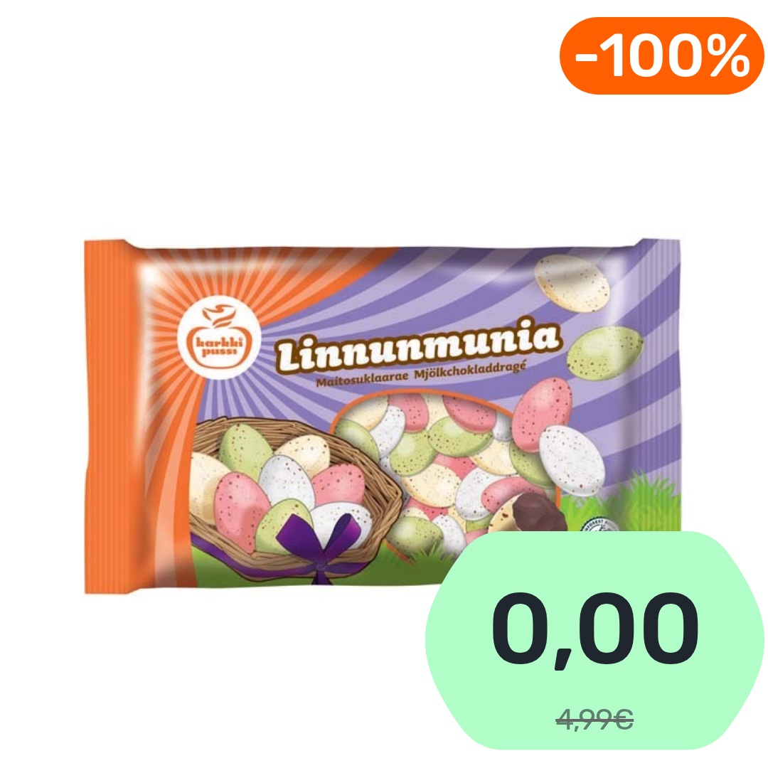 Karkkipussi Linnunmunia maitosuklaarae 184g