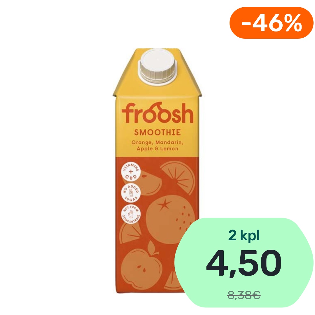 Froosh Smoothie Appelsiini, mandariini, omena & sitruuna hedelmäsmoothie 750ml