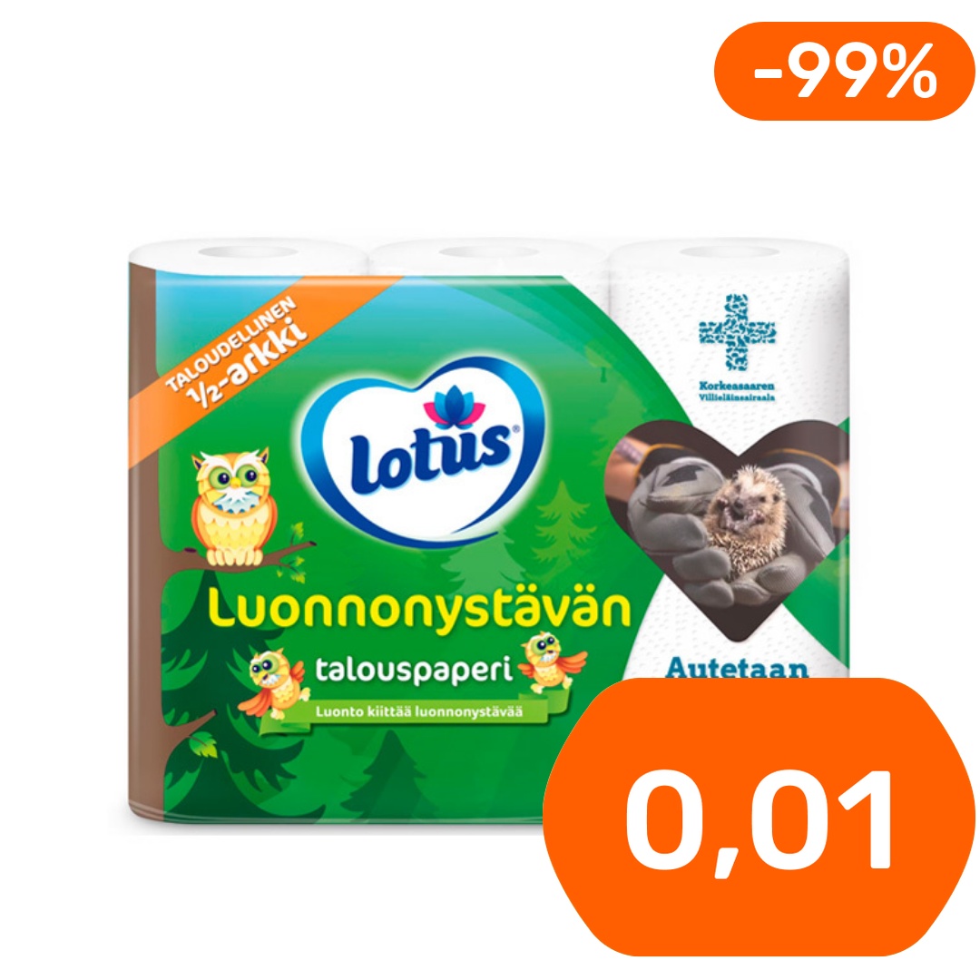 Lotus Luonnonystävän talouspaperi 3rll