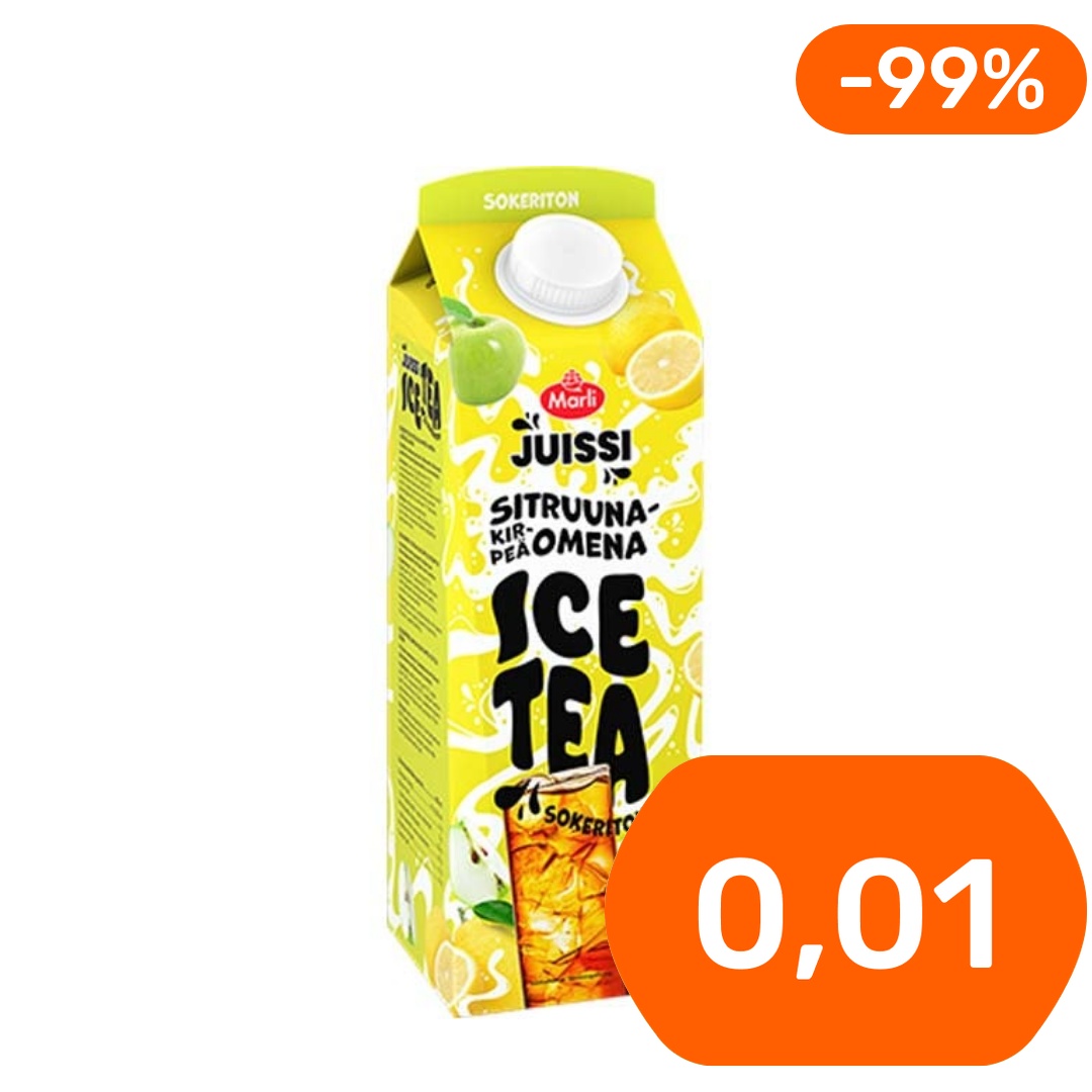 Marli Juissi Ice Tea Sitruuna-kirpeä omena jääteejuoma 1l