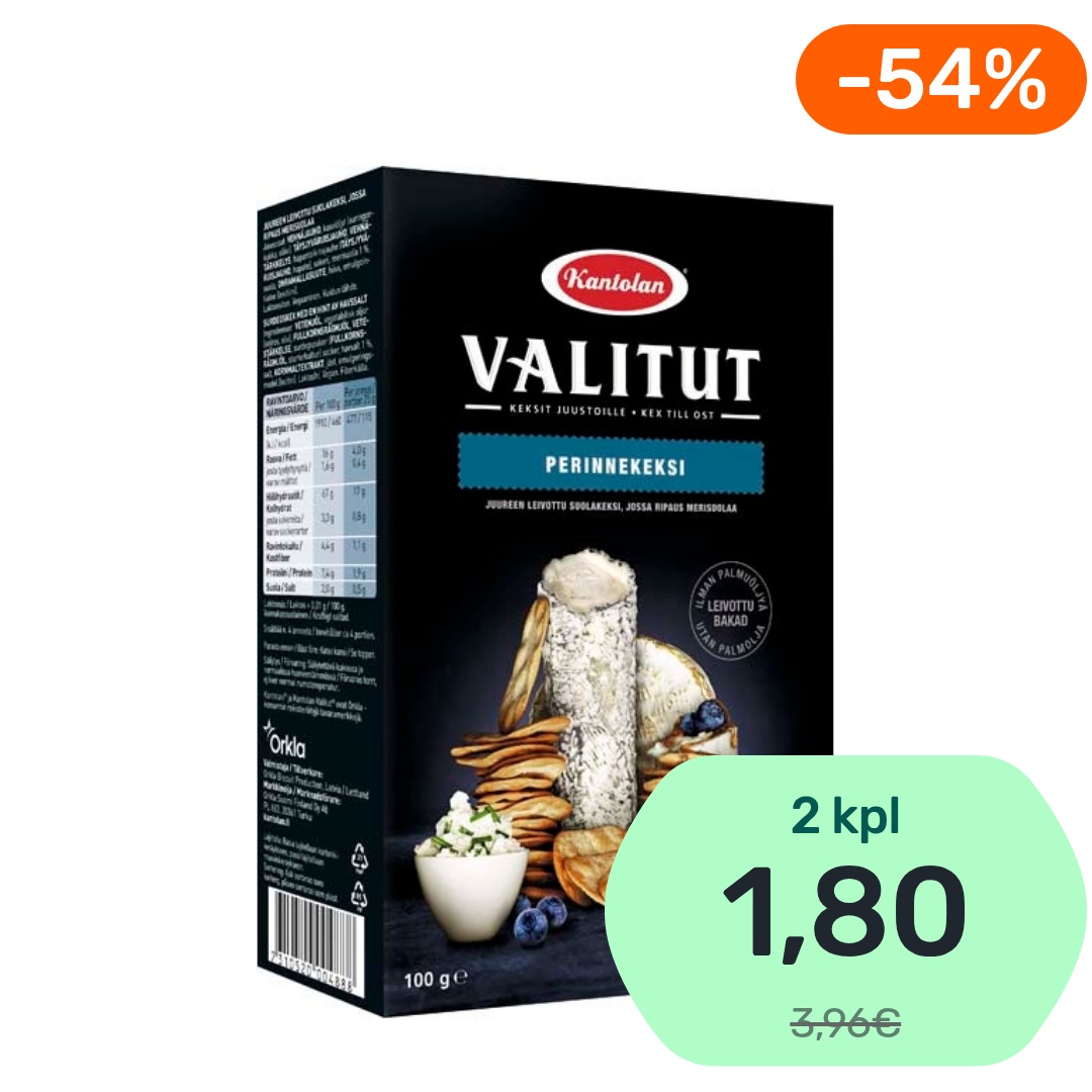 Kantolan Valitut Perinnekeksi suolakeksi 100g