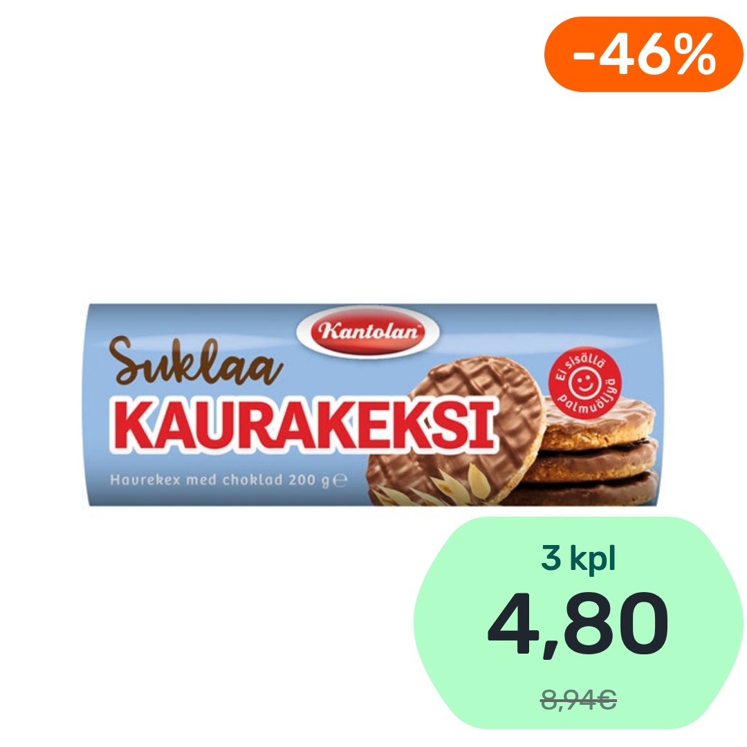 Kantolan Suklaa kaurakeksi 200g