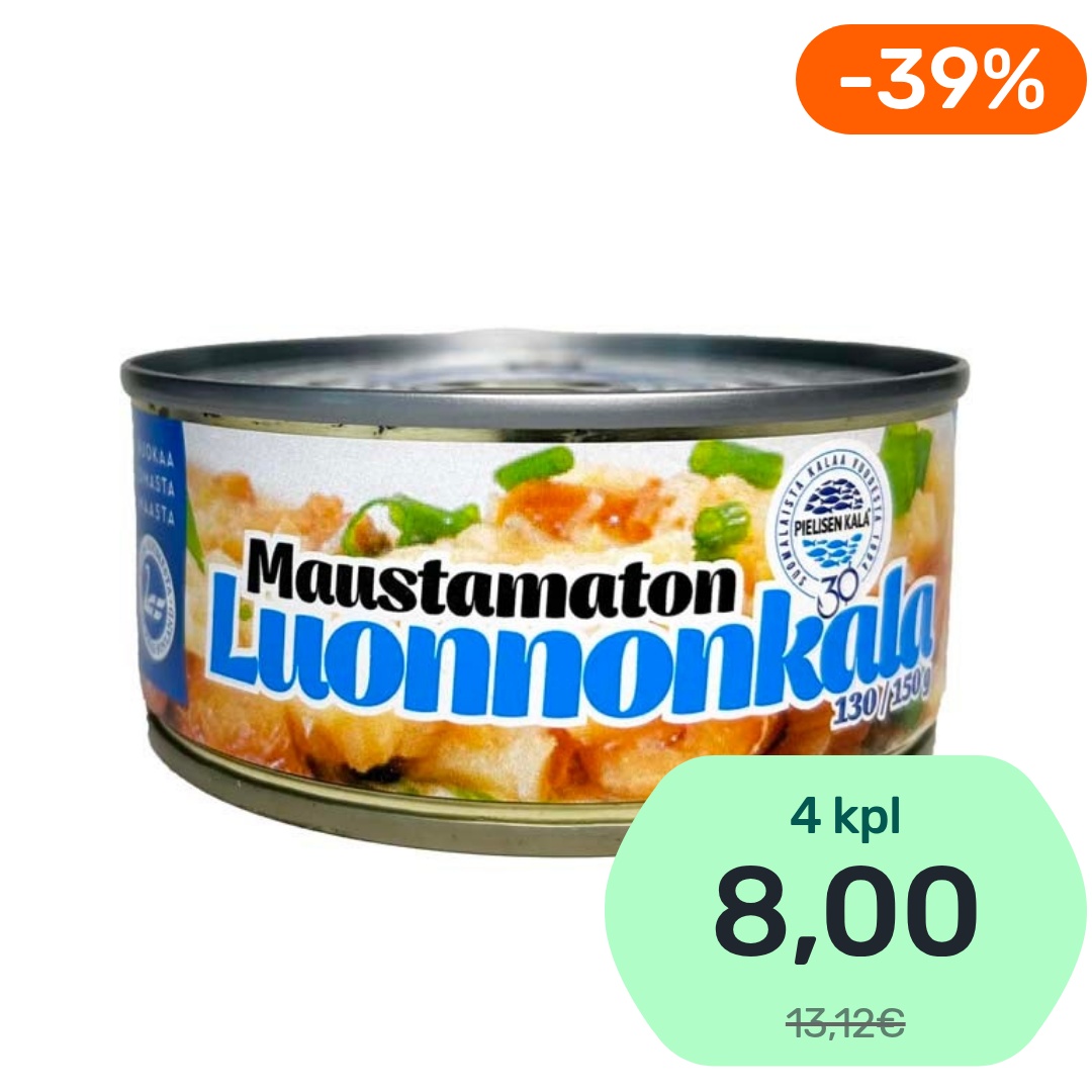 Pielisen Kalajaloste Luonnonkala rypsiöljyssä 150g/130g