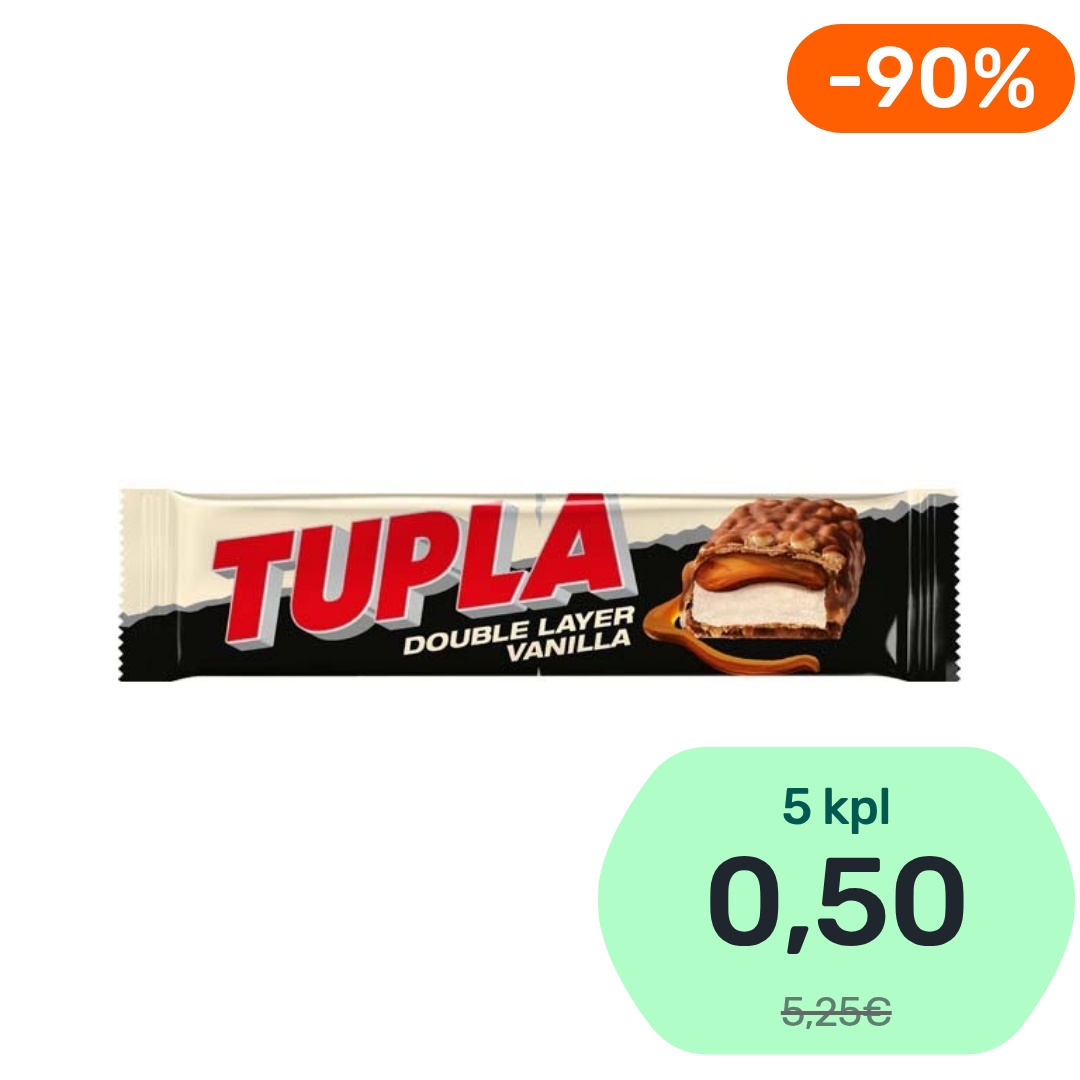 Tupla Double Layer Vanilla suklaapatukka 48g