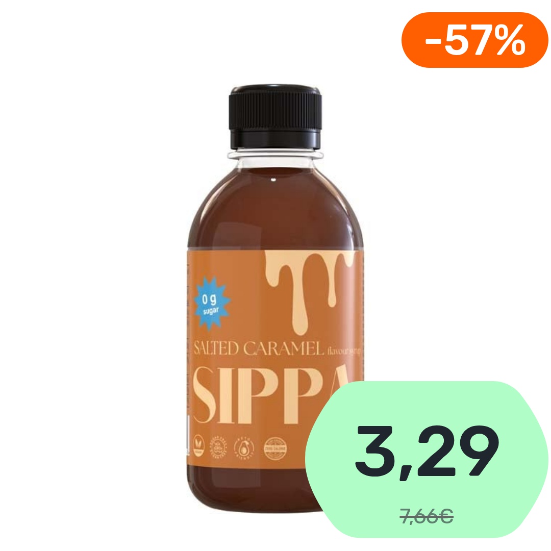 SIPPA Salted Caramel sokeriton makusiirappi 250ml