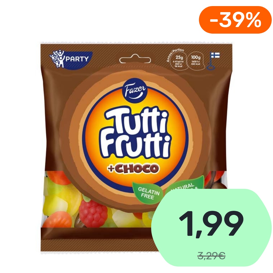 Fazer Tutti Frutti Choco makeissekoitus 300g