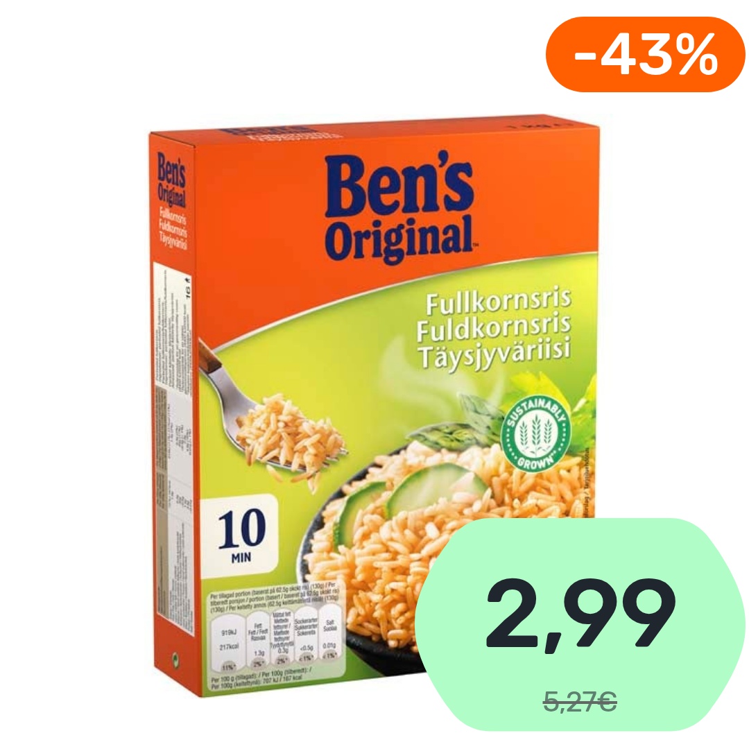 Ben's Original Täysjyväriisi 1kg