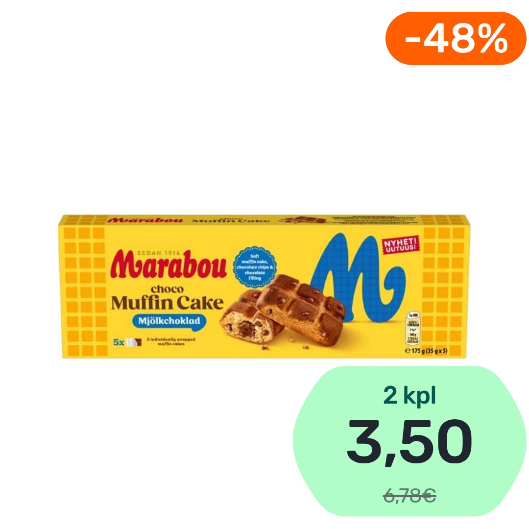 Marabou Choco Muffin Cake suklaaleivonnainen 175g