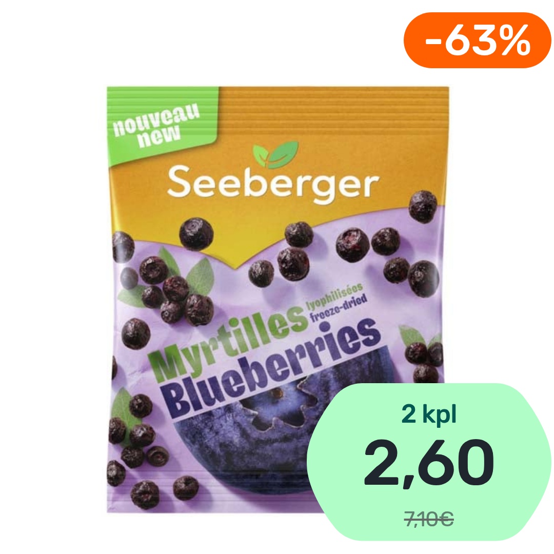 Seeberger Crunchy Blueberries pakastekuivattu mustikka 15g