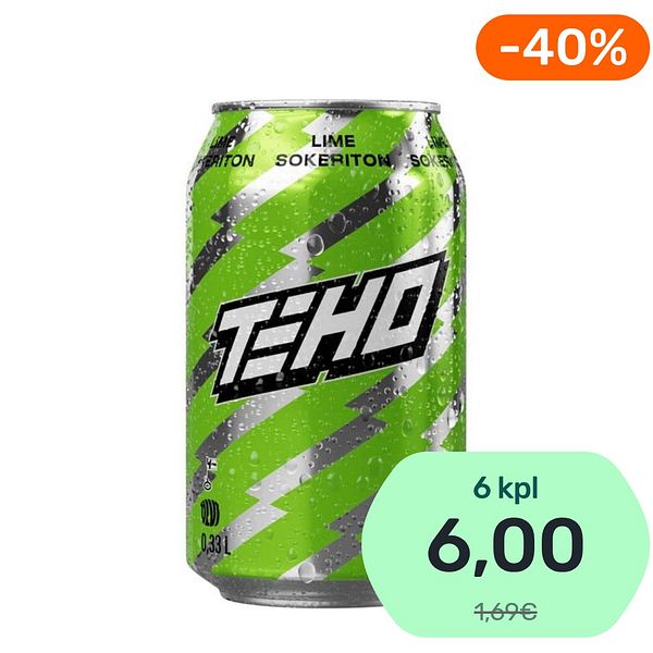 TEHO Lime sokeriton energiajuoma 330ml