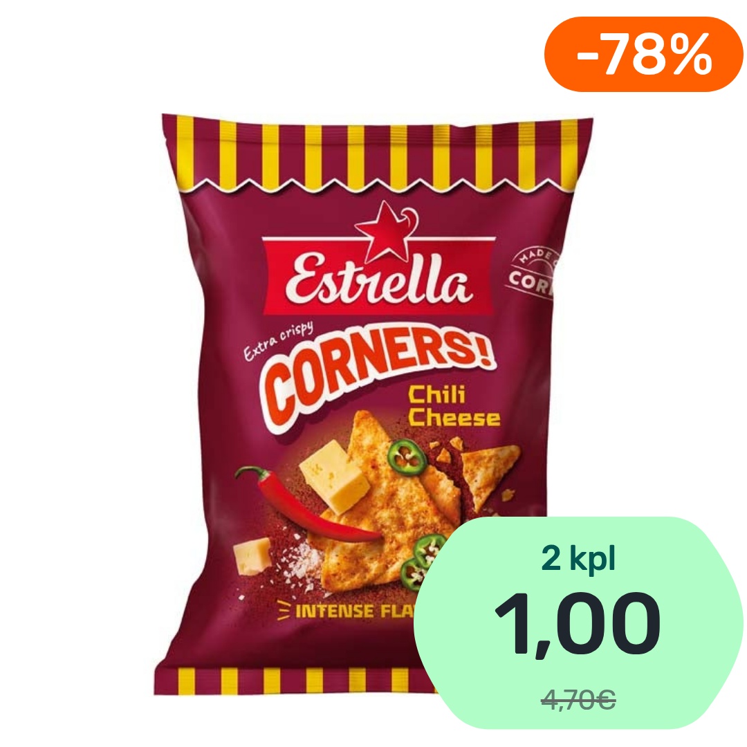 Estrella Corners Chili Cheese maissilastu 160g