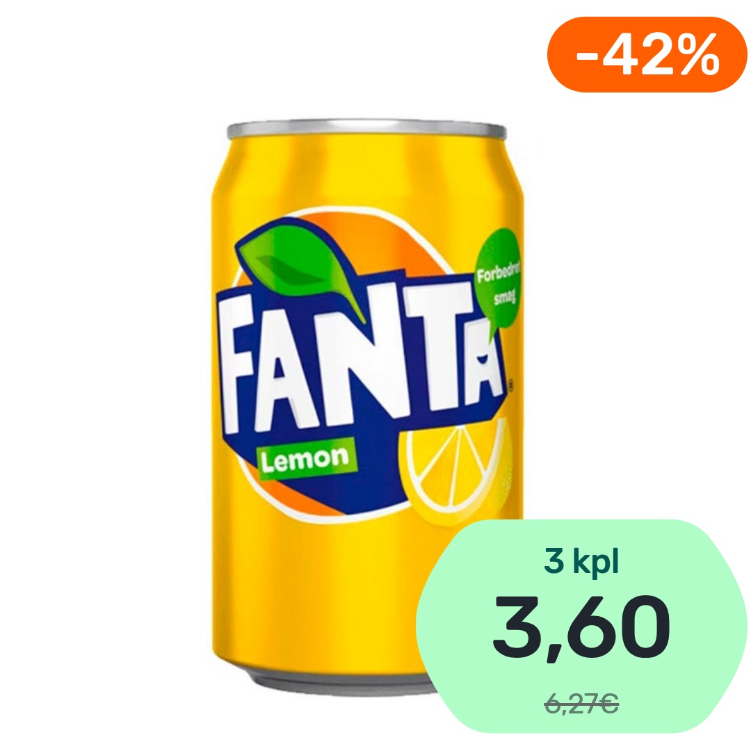 Fanta Lemon virvoitusjuoma 330ml