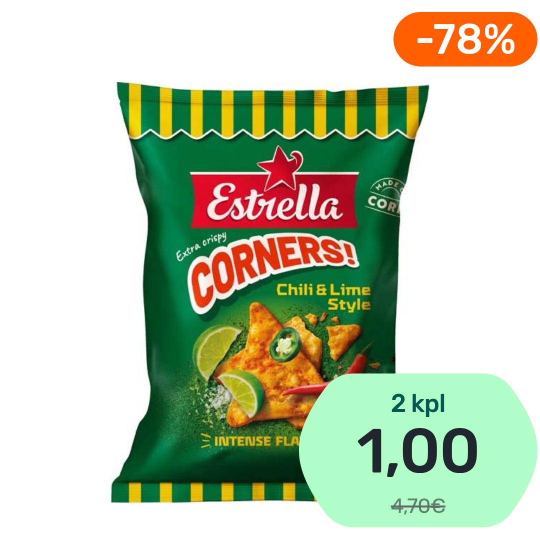 Estrella Corners Chili Lime maissilastu 160g