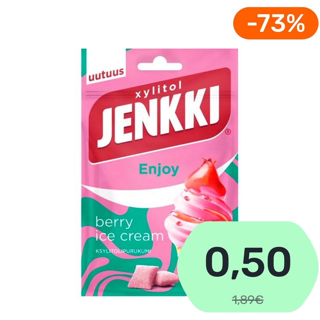 Jenkki Enjoy Berry Ice Cream ksylitolipurukumi 35g