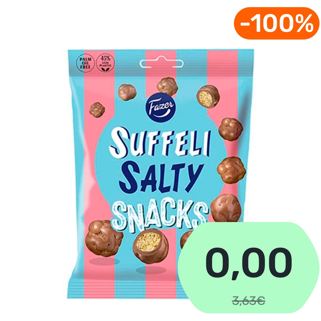 Fazer Suffeli Salty Snacks suklaamakeinen 140g
