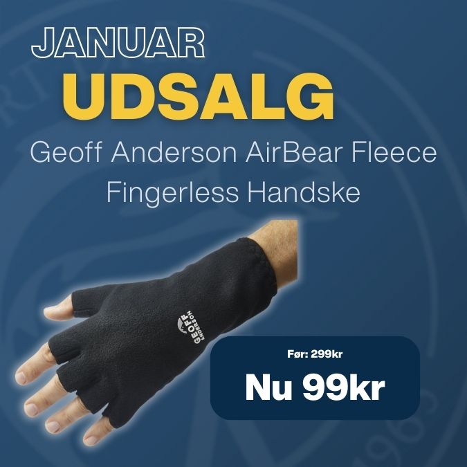 Geoff Anderson AirBear Fleece Fingerless Handske - kun 99kr.