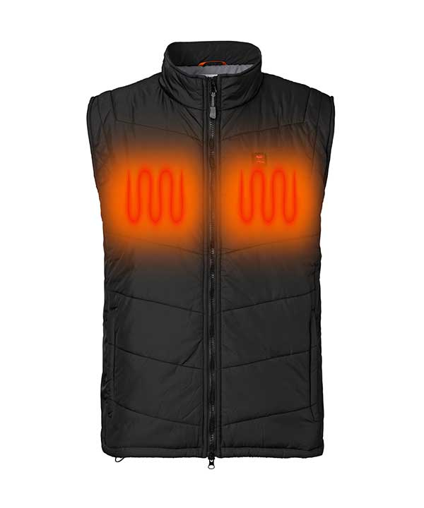 Image of Nordic Heat Herre Vest Quiltet Sort