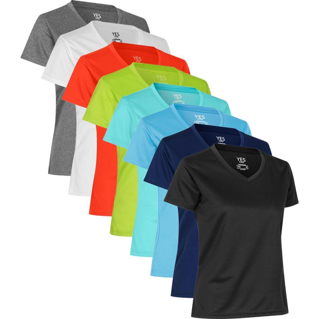 ID 2032 YES Active T-shirt | dame T-shirts med V-hals