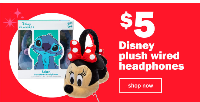 Disney plush wired headphones