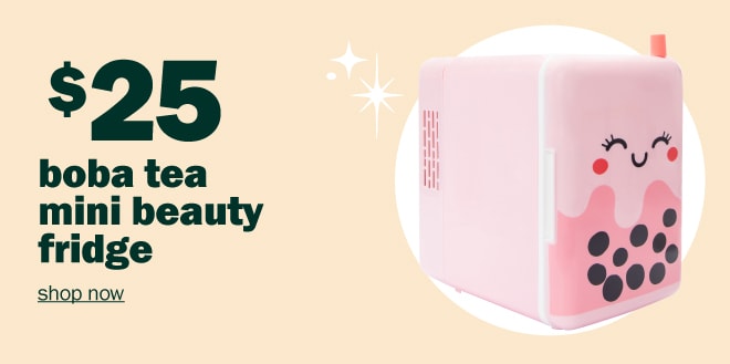 $25 boba tea mini beauty fridge