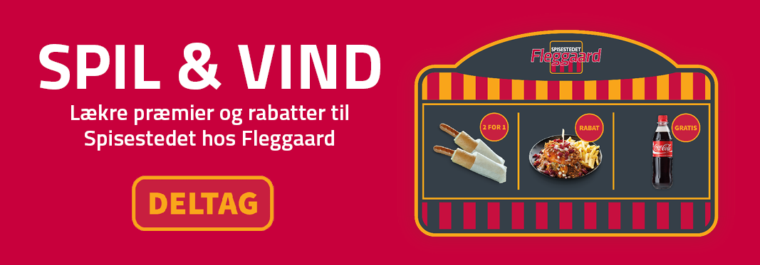 Spil og vind lækre præmier og rabatter til Spisestedet hos Fleggaard