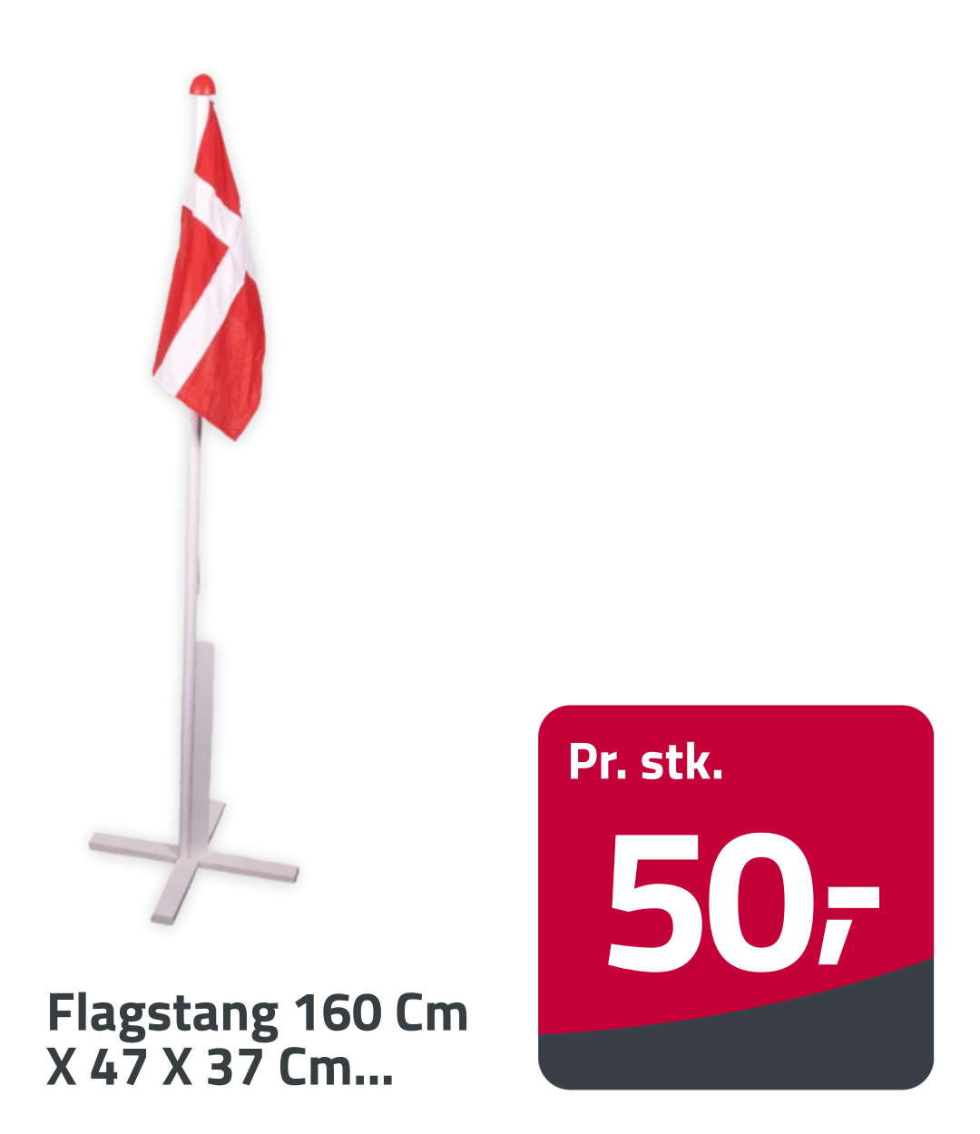 Image of Flagstang 160 CM X 47 X 37 CM Tekstil På Træfod