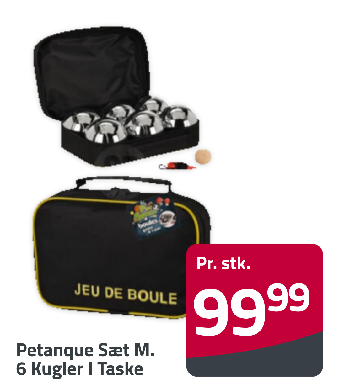 Image of Petanque Sæt m. 6 Kugler i Taske