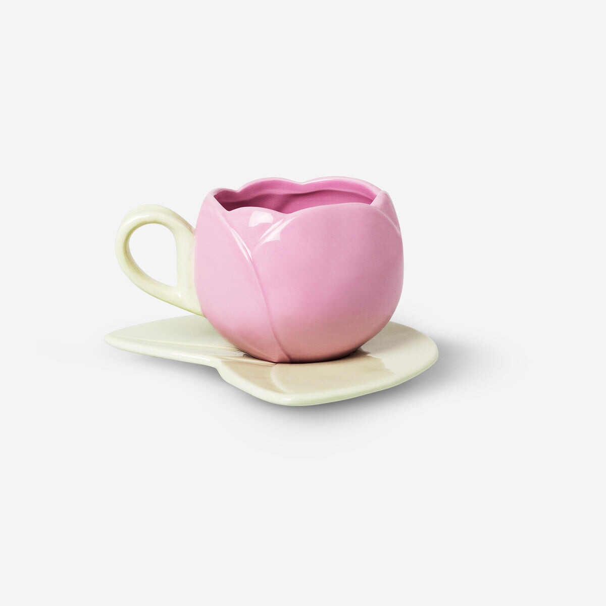 Image of Tulip shaped mug with saucer - 300 ml