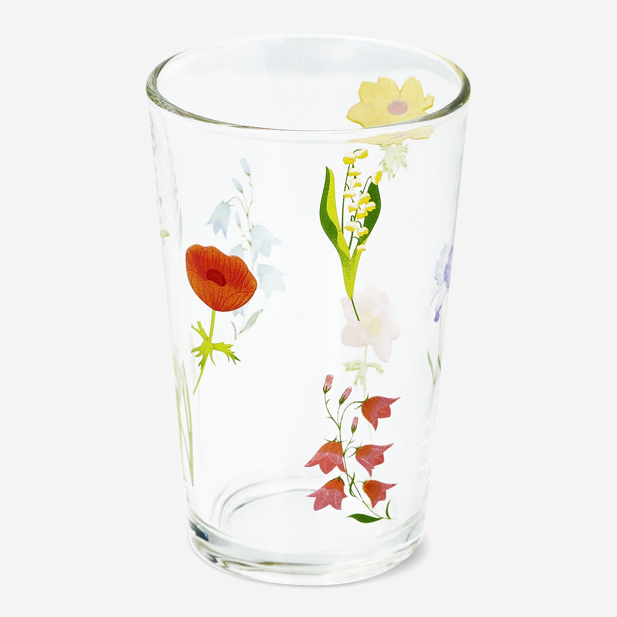 Image of Drinking glass with flowers - 220 ml