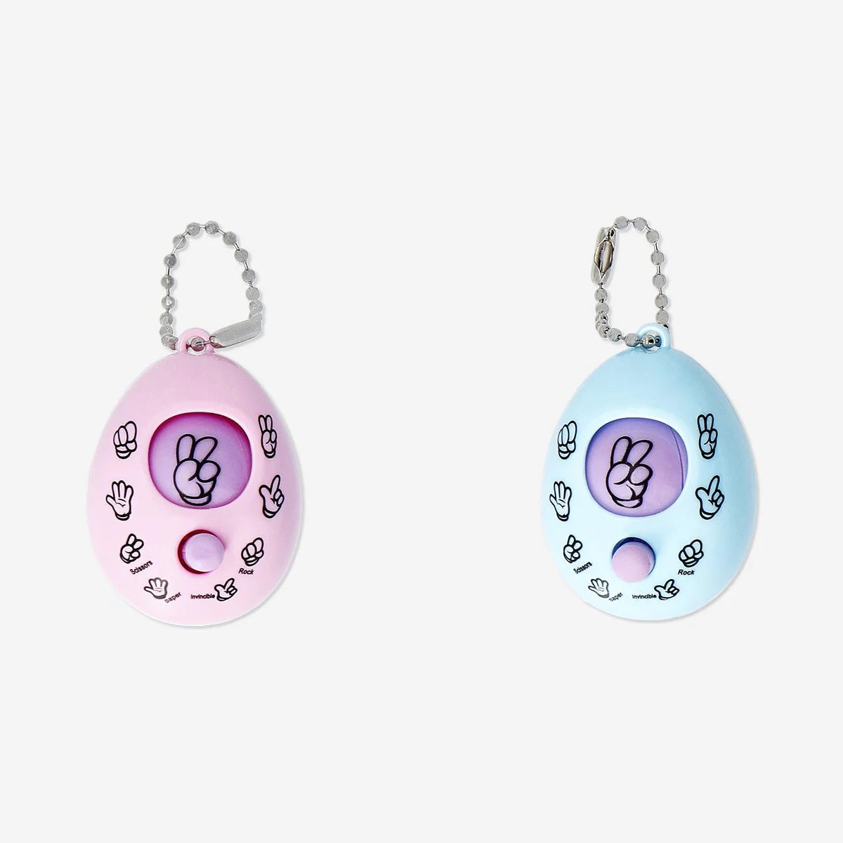 Key rings - Digital rock, paper, sicissors game