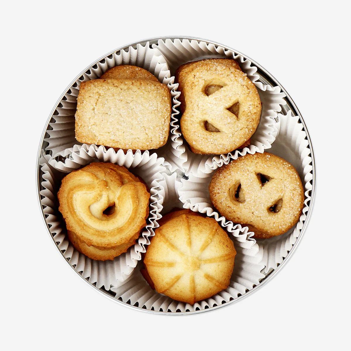Butter cookies in tin box