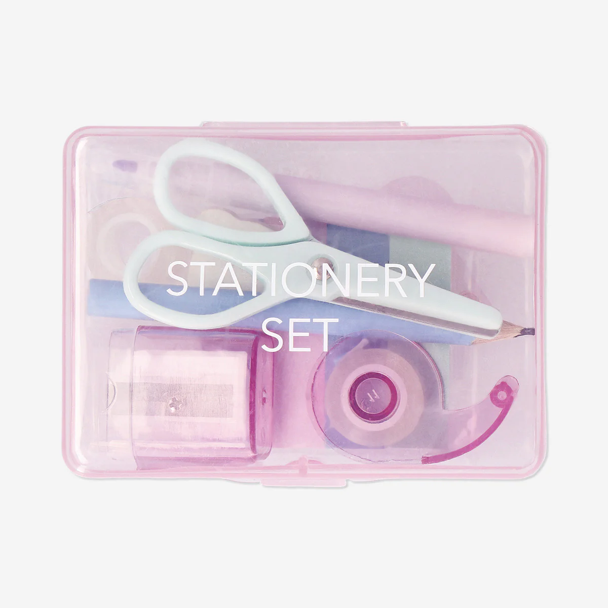 Pink stationery kit - 7 pcs