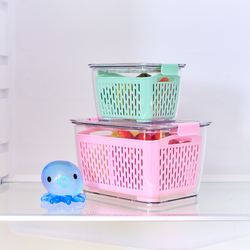 Pink food storage for fridge - 12 cm